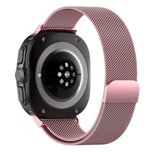 Hinnwer Armband für Samsung Galaxy Watch Ultra 47mm Damen Herren One-Click Ersatzarmband Milanaise Einstellbar Metall Armbänder aus Edelstahl Magnet für Samsung Galaxy Watch 7 Ultra 47mm Rosa Hinnwer Armband für Samsung Galaxy Watch Ultra 47mm Damen Herren One-Click Ersatzarmband Milanaise Einstellbar Metall Armbänder aus Edelstahl Magnet für Samsung Galaxy Watch 7 Ultra 47mm Rosa von Hinnwer