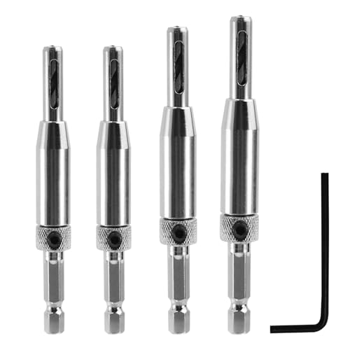 5-teiliges selbstzentrierendes Bohrer-Set, Scharniermontage, Metallbohrer, Präzisions-Zentriertechnik für Beton, Fliesen, Holz, Schränke, Möbel 5-teiliges selbstzentrierendes Bohrer-Set, Scharniermontage, Metallbohrer, Präzisions-Zentriertechnik für Beton, Fliesen, Holz, Schränke, Möbel von Hioip