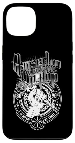 Aufgewachsen auf Old School Hip Hop und Mikrofon Graffiti Rap Hülle für iPhone 13 von Hip Hop Face Brand by Zoel One