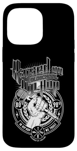 Aufgewachsen auf Old School Hip Hop und Mikrofon Graffiti Rap Hülle für iPhone 14 Pro Max von Hip Hop Face Brand by Zoel One
