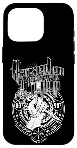 Aufgewachsen auf Old School Hip Hop und Mikrofon Graffiti Rap Hülle für iPhone 16 Pro Aufgewachsen auf Old School Hip Hop und Mikrofon Graffiti Rap Hülle für iPhone 16 Pro von Hip Hop Face Brand by Zoel One