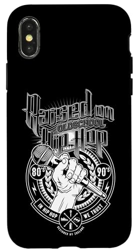 Aufgewachsen auf Old School Hip Hop und Mikrofon Graffiti Rap Hülle für iPhone X/XS Aufgewachsen auf Old School Hip Hop und Mikrofon Graffiti Rap Hülle für iPhone X/XS von Hip Hop Face Brand by Zoel One