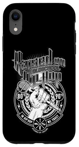 Aufgewachsen auf Old School Hip Hop und Mikrofon Graffiti Rap Hülle für iPhone XR Aufgewachsen auf Old School Hip Hop und Mikrofon Graffiti Rap Hülle für iPhone XR von Hip Hop Face Brand by Zoel One