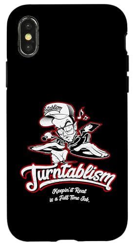 Turntablism Vinyl Record Plattenspieler DJ Disc Jockey Kostüm DJ Hülle für iPhone X/XS Turntablism Vinyl Record Plattenspieler DJ Disc Jockey Kostüm DJ Hülle für iPhone X/XS von Hip Hop Face Brand by Zoel One