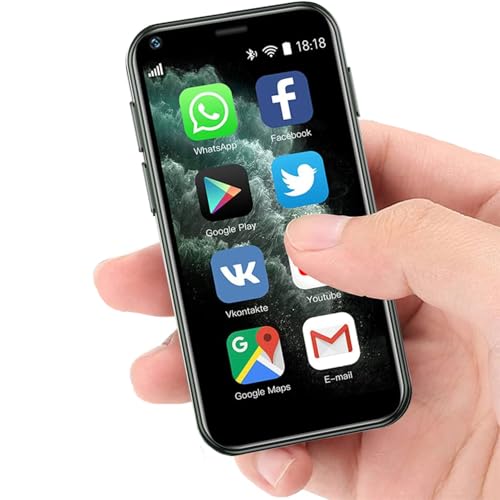 Hipipooo Kleines Mini-Telefon, entsperrtes 3G Dual SIM Smartphone, 2,5 Zoll 1000mAh Android 8.1 Kindertelefon, 2 GB + 16 GB(XS11-Grün) von Hipipooo