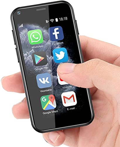 Hipipooo Kleines Mini-Telefon, entsperrtes 3G Dual SIM Smartphone, 2,5 Zoll 1000mAh Android 8.1 Kindertelefon, 2 GB + 16 GB(XS11-Schwarz) von Hipipooo