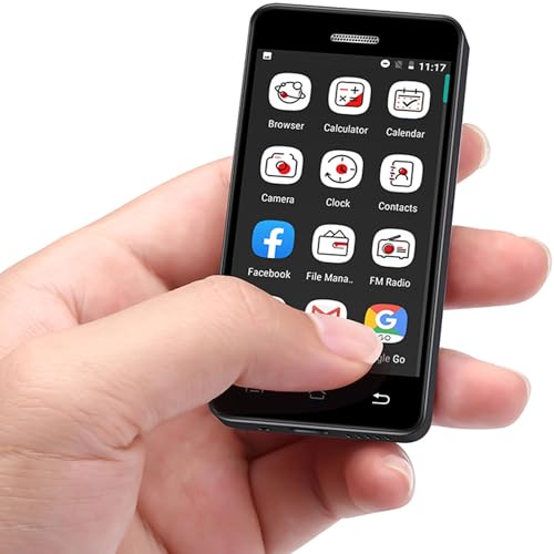 Hipipooo Kleines Telefon, 3G, Mini-Telefon, unterstützt Nano-SIM-Karte, 2,5 Zoll, 950 mAh, Android 8.1, Kindertelefon, 2 GB + 16 GB(3G-schwarz) von Hipipooo