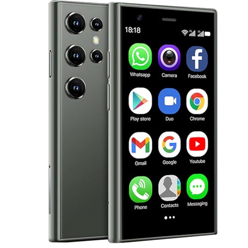 Hipipooo Mini-Smartphone, 3 Zoll, Android 8.1, Dual-SIM-Mini-Telefon, 1000 mAh Akku, 0,3 MP + 2 MP Kamera, 2 GB + 16 GB (3G-Grün) von Hipipooo