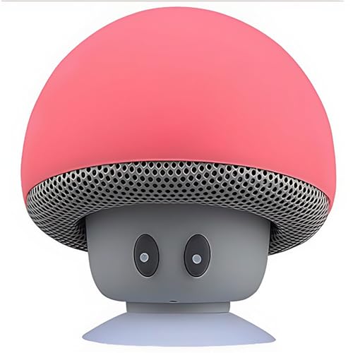 Hipipooo Mini Mushroom Tragbarer drahtloser Bluetooth V2.1 Lautsprecher und Halter mit Saugnapf Kompatibel mit iPad, iPhone, Android Phone, Tablet PC von Hipipooo