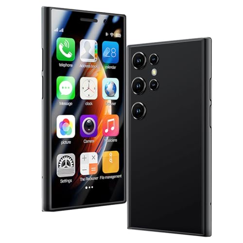 Hipipooo Mini-Smartphone, 3 Zoll, Android 9.0, Dual-SIM-Mini-Telefon, 1950 mAh Akku, 3 MP + 5 MP Kamera, Gesichtserkennung, 2 GB + 16 GB (4G-Schwarz) von Hipipooo