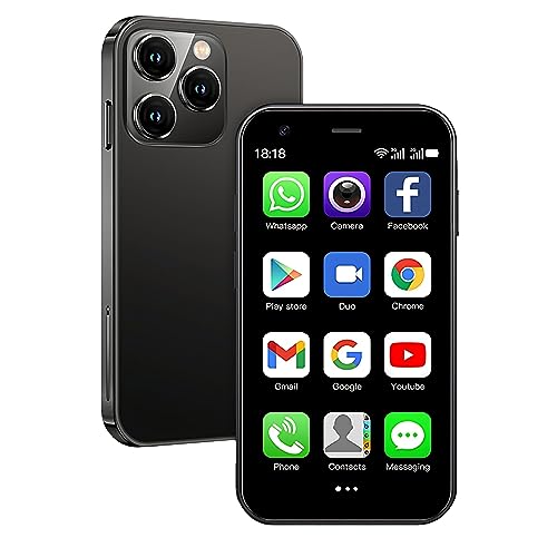 Hipipooo Mini-Telefon, 3G Smartphone, 3 Zoll 1000 mAh Android 8.1 Backup-Smartphone, 2 GB + 16 GB(XS15-Schwarz) von Hipipooo