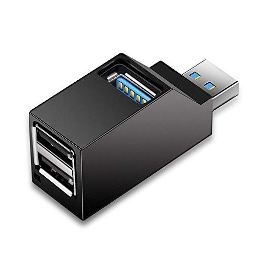USB-Hub mit 3 Ports, sowohl USB 3.0 als auch USB 2.0 Ports, High Speed USB 3.0 Hub, USB-Splitter, Plug and Play, Mini-Hub zum Aufladen und zur Datenübertragung von Hipipooo