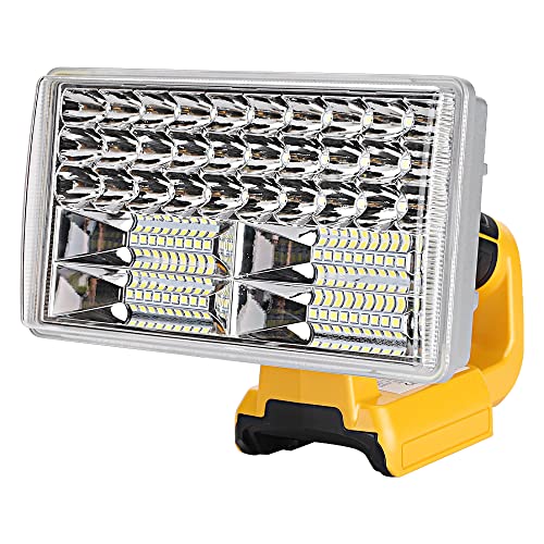 Hipoke 18V kabelloses LED-Arbeitslicht Tragbares Outdoor breites Fernarbeitslicht mit USB-Ladeanschluss 8 Zoll 3300 Lumen Taschenlampe Kompatibel mit Dewalt 18V,20V Lithium Akku DCB184 DCB182 DCB181 von Hipoke