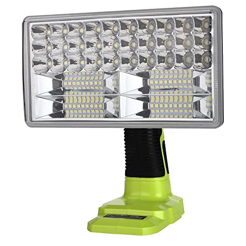 Kabellose LED-Arbeitsleuchte Outdoor Taschenlampe, Hipoke 3300LM Spotlight & Floodlight Lamp Kompatibel mit Ryobi ONE+ Plus 14,4V-18V Lithium-Ionen-NI-Cd-NI-Mh-Akku P107 P108 (kein Akku) von Hipoke