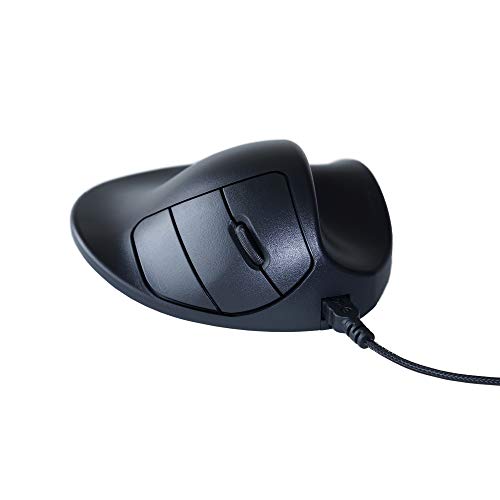 HandshoeMouse Original Wired Small - Optische Maus - Ergonomisch Design - Rechtshändiger - Mit USB Kabel von HandshoeMouse
