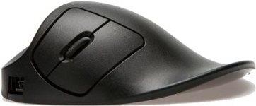 Hippus HandShoeMouse Left Medium - Maus - Für Linkshänder - Laser - 3 Tasten - kabelgebunden - USB - Schwarz (geöffnet) von Hippus