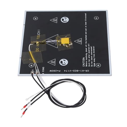 24 V 280W Beheiztes Bettkit für K1/K1C-3D-Drucker, 235 X 235 X 3 Mm Aluminium mit Vorbereiteten Drähten, Hohe Thermische Leitfähigkeit und Gegenbore-Design, Einfache von Hiraith