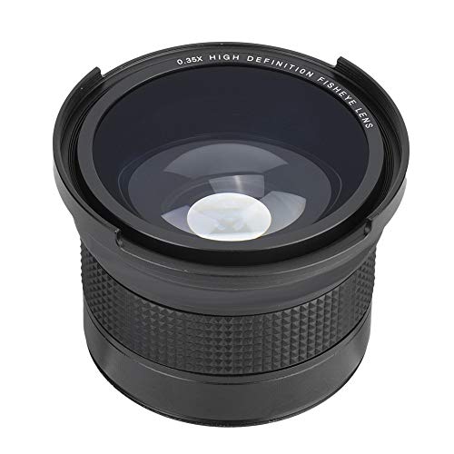 58 Mm 0,35x Fisheye Weitwinkelobjektivadapter, Verzerrter Effekt, Kompatibel mit 58 -Mm -Objektiven, Geeignet für SLR- und Digitalkameras, Aluminiumschwarz von Hiraith
