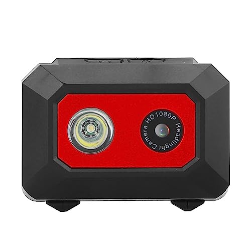 Hiraith Super HD 1080P DV-Sportkamera, Am Kopf Montierter Action-Video-Camcorder, DVR-Recorder (Schwarz und Rot) von Hiraith