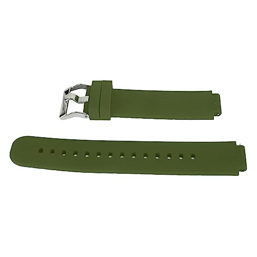 Hiraith Uhrenarmband, Stilvoller Schnellverschluss-Stift, Mehrloch-Ersatzarmband aus Weichem Silikon für Perfekte Passform (OD Grün) von Hiraith