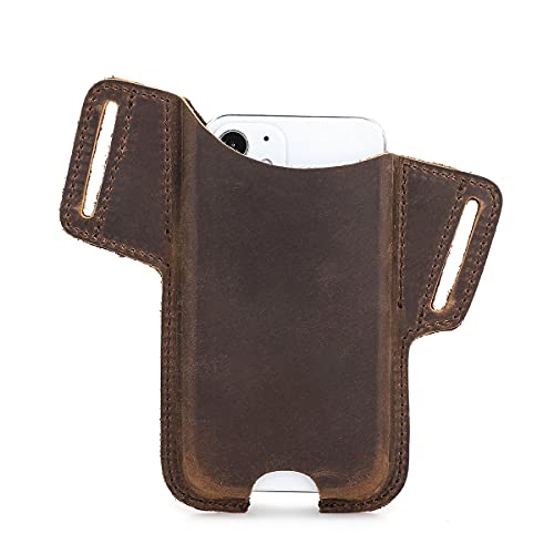 Hiram Custodia per cellulare in Pelle da Uomo Custodia universale per marsupio Fodero Con passante per Cintura,Sacchetti per telefono da Uomo von Hiram