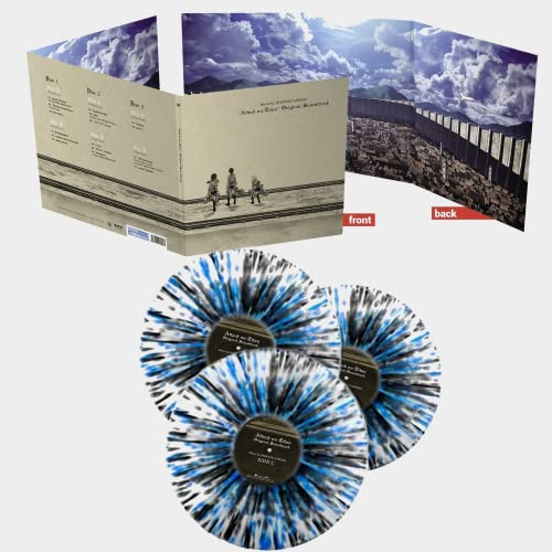 Attack on Titan Season 1 Original Soundtrack Clear with Black & Sky Blue Splatter Colored Vinyl 3LP (Numbered /500) von maman