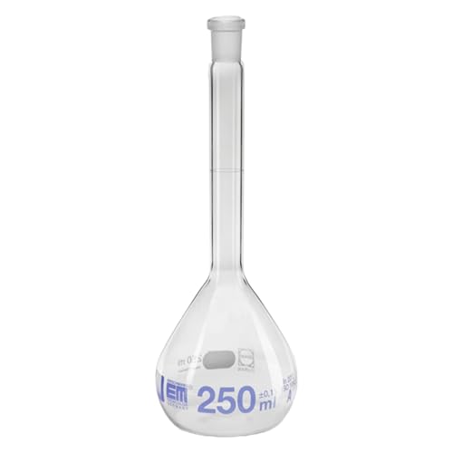 Hirschmann Duran Messkolben mit Bördelrand, Klasse A, Blau Graduiert, 20 ml Kapazität, 0,04 ml Toleranz, 110 mm Höhe, 2 Stück Hirschmann Duran Messkolben mit Bördelrand, Klasse A, Blau Graduiert, 20 ml Kapazität, 0,04 ml Toleranz, 110 mm Höhe, 2 Stück von Hirschmann