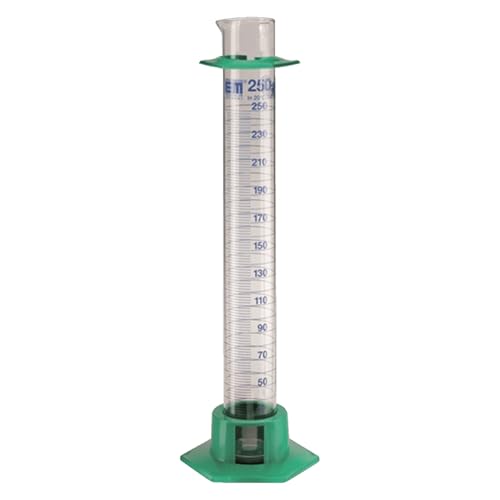 Hirschmann Duran Messzylinder, Klass A, Blau Graduiert, 5 ml Kapazität, 0,1 ml Teilung, 0,05 ml Toleranz, 115 mm Höhe, 2 Stück von Hirschmann
