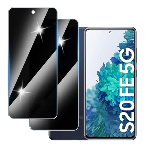 [2 Stück] Sichtschutzfolie für Samsung Galaxy S20FE Panzer Schutz Glas, Anti-Spähen Privatsphäre Schutzfolie, 9H Härte, Anti-Kratzer, Bläschenfrei,Anti-Spy von Hirshen