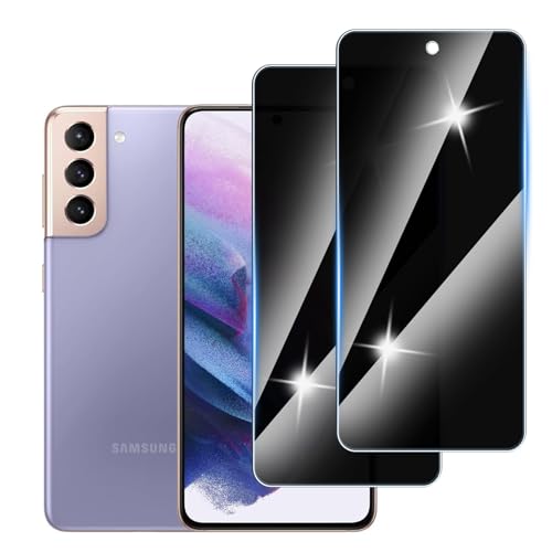 [2 Stück] Sichtschutzfolie für Samsung Galaxy S21 5G Panzer Schutz Glas, Anti-Spähen Privatsphäre Schutzfolie, 9H Härte, Anti-Kratzer, Bläschenfrei,Anti-Spy von Hirshen