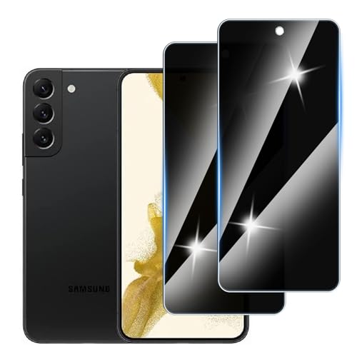 [2 Stück] Sichtschutzfolie für Samsung Galaxy S22 Plus Panzer Schutz Glas, Anti-Spähen Privatsphäre Schutzfolie, 9H Härte, Anti-Kratzer, Bläschenfrei,Anti-Spy von Hirshen