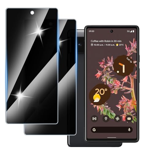 Hirshen [2 Stück] Sichtschutzfolie für Google Pixel 6 Panzer Schutz Glas, Anti-Spähen Privatsphäre Schutzfolie, 9H Härte, Anti-Kratzer, Bläschenfrei,Anti-Spy von Hirshen
