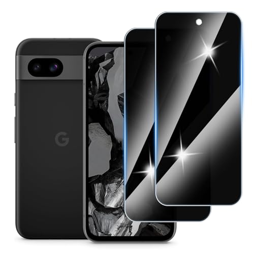 Hirshen [2 Stück] Sichtschutzfolie für Google Pixel 8a Panzer Schutz Glas, Anti-Spähen Privatsphäre Schutzfolie, 9H Härte, Anti-Kratzer, Bläschenfrei,Anti-Spy von Hirshen