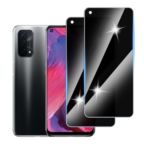 Hirshen [2 Stück] Sichtschutzfolie für Oppo A74 Panzer Schutz Glas, Anti-Spähen Privatsphäre Schutzfolie, 9H Härte, Anti-Kratzer, Bläschenfrei,Anti-Spy von Hirshen