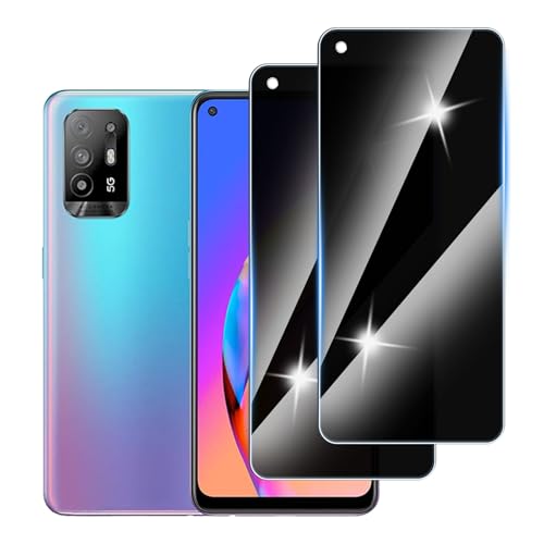 Hirshen [2 Stück] Sichtschutzfolie für Oppo A94 5G Panzer Schutz Glas, Anti-Spähen Privatsphäre Schutzfolie, 9H Härte, Anti-Kratzer, Bläschenfrei,Anti-Spy von Hirshen