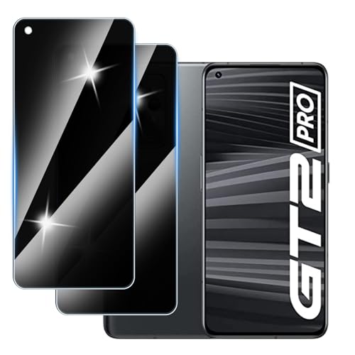 Hirshen [2 Stück] Sichtschutzfolie für Realme Gt2 Pro Panzer Schutz Glas, Anti-Spähen Privatsphäre Schutzfolie, 9H Härte, Anti-Kratzer, Bläschenfrei,Anti-Spy von Hirshen