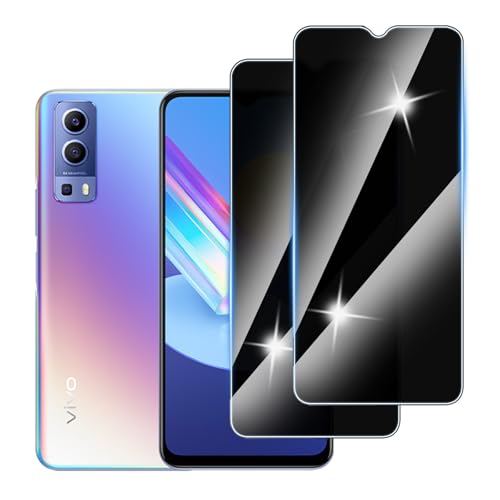 Hirshen [2 Stück] Sichtschutzfolie für Vivo Y72 5G Panzer Schutz Glas, Anti-Spähen Privatsphäre Schutzfolie, 9H Härte, Anti-Kratzer, Bläschenfrei,Anti-Spy von Hirshen