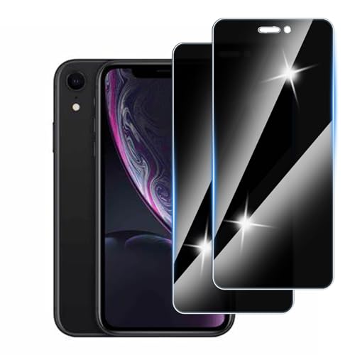 Hirshen [2 Stück] Sichtschutzfolie für iPhone 11/iPhone XR Panzer Schutz Glas, Anti-Spähen Privatsphäre Schutzfolie, 9H Härte, Anti-Kratzer, Bläschenfrei,Anti-Spy von Hirshen