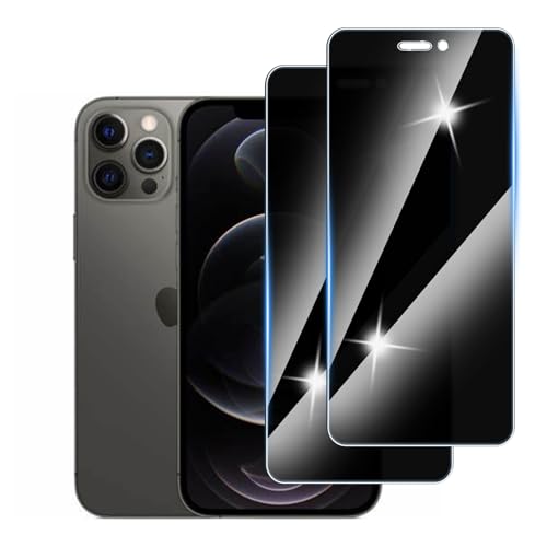 Hirshen [2 Stück] Sichtschutzfolie für iPhone 13 Pro Max/iPhone 14 Plus Panzer Schutz Glas, Anti-Spähen Privatsphäre Schutzfolie, 9H Härte, Anti-Kratzer, Bläschenfrei,Anti-Spy von Hirshen