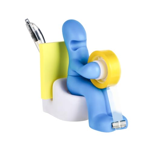 hreibtisch Zubehör Set - Abroller, Schreibtisch Accessoire, Bürobedarf Station, Stifthalter & Notizzettel, lustiges Geschenk für Kollegen, Blau hreibtisch Zubehör Set - Abroller, Schreibtisch Accessoire, Bürobedarf Station, Stifthalter & Notizzettel, lustiges Geschenk für Kollegen, Blau von Hisdricus