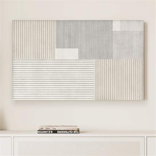 Hiseng TV-Abdeckung Staubschutzhülle, Hülle Bezug Für Fernsehen Schutzhülle Hängend/Desktop Universal Stoff Tv Hülle Anwendbar 32-85 Zoll Flacher Fernseher (76-85 Zoll,Gestreifte Linien) von Hiseng