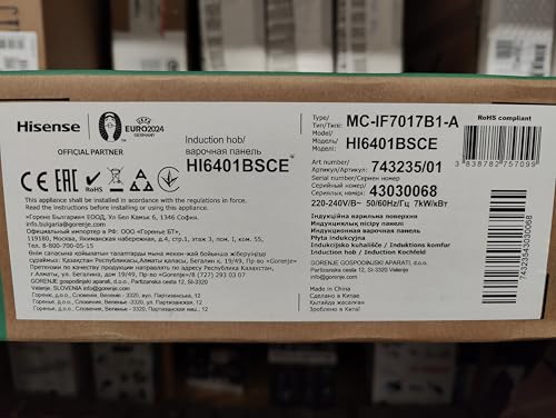 HI6401BSCE Einbau-Kochfeld mit 4 Brennern, Breite 59 cm, aus Glaskeramik, Farbe Schwarz HI6401BSCE Einbau-Kochfeld mit 4 Brennern, Breite 59 cm, aus Glaskeramik, Farbe Schwarz von Hisense