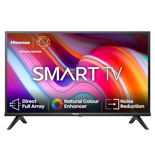 Hisense 32E4KT (32 Zoll) Fernseher, HD Ready - Smart TV, Triple Tuner DVB-T2 / T/C / S2 / S, Works with Alexa, WiFi, Game Mode, Hotel Mode, Schwarz [2023 ], Betriebsystem VIDAA U von Hisense