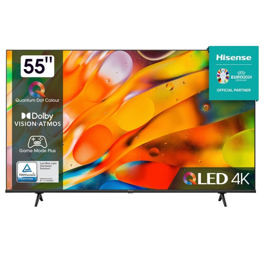 Hisense 55E77KQ PRO QLED-Fernseher (55 Zoll, QLED 4K UHD, Moderne Smart-TV-Funktionen, Hohe Bildqualität) von Hisense