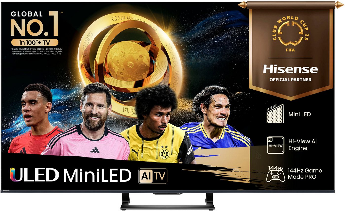Hisense 55U7Q QLED Mini LED-Fernseher (139 cm/55 Zoll, 4K Ultra HD, Smart-TV, 4K UHD Mini LED) von Hisense
