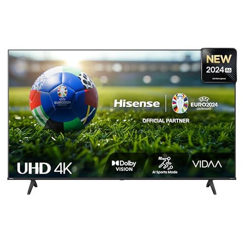 Hisense 85E6NT 214,78cm (85 Zoll) Fernseher, 4K UHD Smart TV, Precision Colour, HDR, Dolby Vision, 60Hz, Triple Tuner DVB-C/S/S2/T/T2, WiFi, HDMI 2.1, Bluetooth, Alexa Built-in, Schwarz, [2024] von Hisense