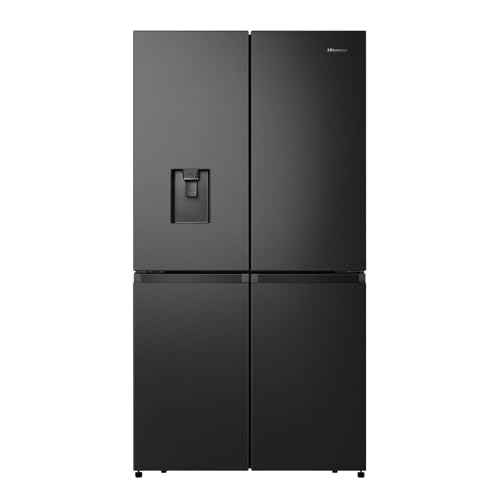 Hisense Amerikanischer Kühlschrank mit 4 Türen, 609 Liter, Schwarz von Hisense