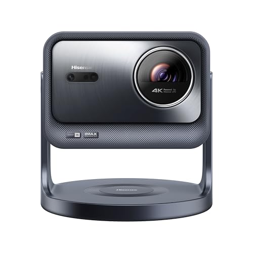 Hisense C2 PRO Smart Mini Projektor 4K UHD RGB Laser (65-300 Zoll), Dolby Vision, HDR, JBL Speaker, 2600 ANSI Lumen, Game Modus, schwenkbarer Standfuß von Hisense