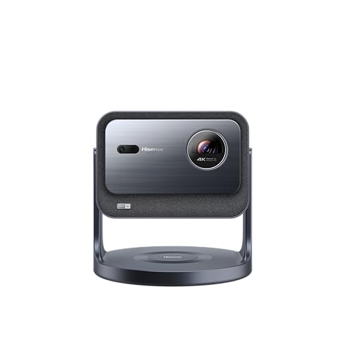 Hisense C2 Smart Mini Projektor 4K UHD RGB Laser (65-300 Zoll), Dolby Vision, HDR, JBL Speaker, 2000 ANSI Lumen, Game Modus, schwenkbarer Standfuß von Hisense