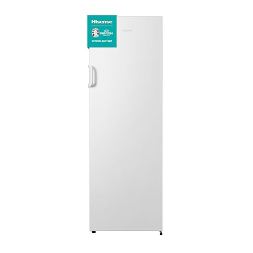 Hisense FV245N4AW2 Gefrierschrank/ TotalNoFrost/ SuperFreeze/ Türalarm/ BigBox/ 169,1 cm/ Gefrierteil 194 l/ 41 dB/ 219 kWh/ Jahr/ Inox-Look, Weiß von Hisense